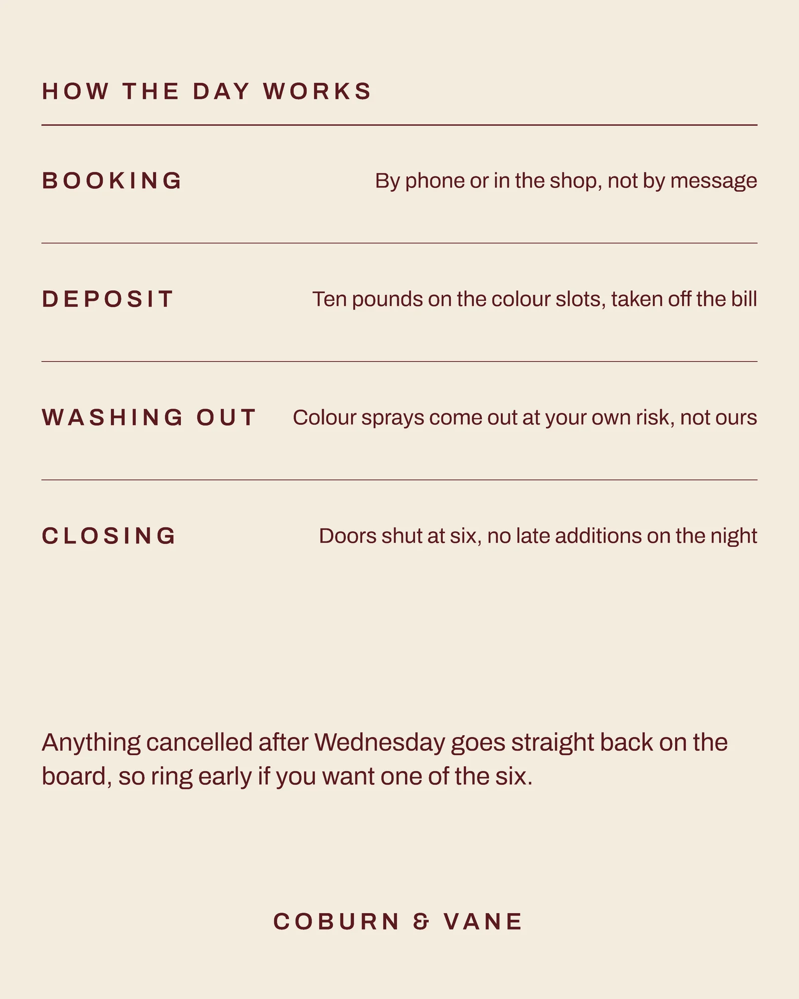 Oxblood Slot Tickets Hair Salon Halloween Night Appointments Facebook Carousel — 4-panel Facebook carousel carousel template, page 4 of 4