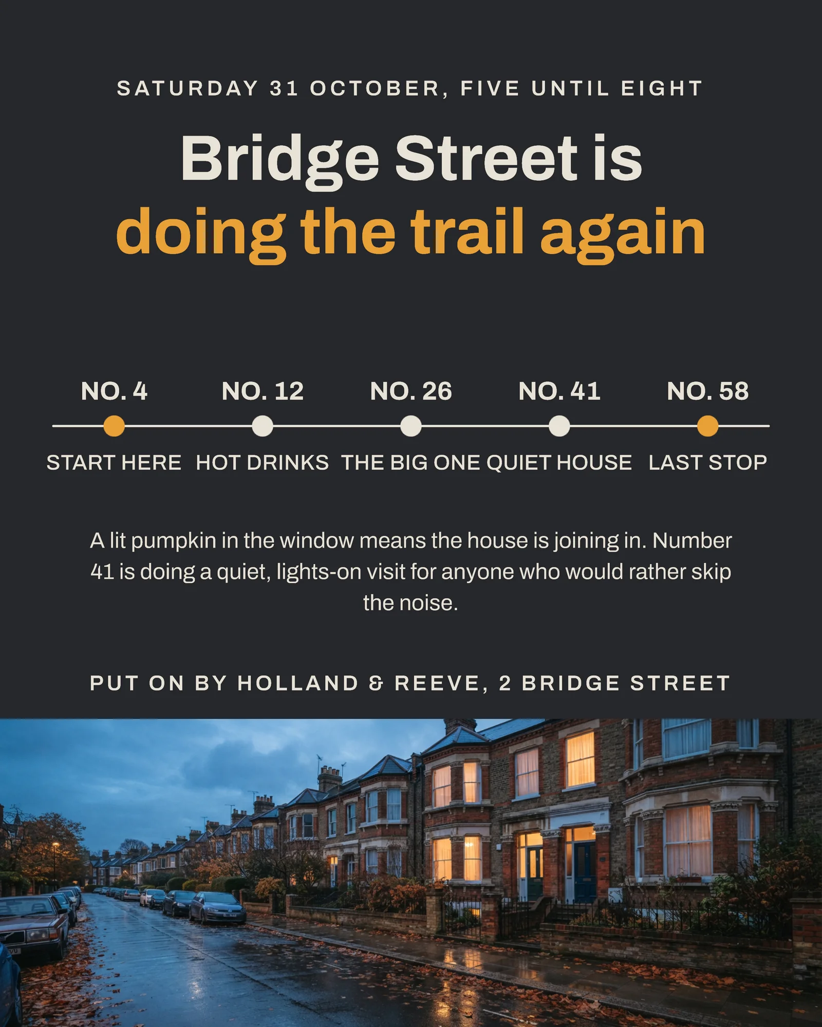 Estate Agent Route Strip Street Trail Facebook Post — 4:5 Facebook post template