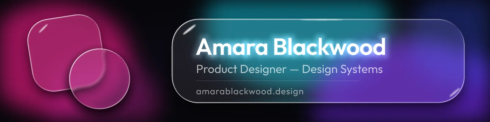 Liquid glass banner — 4:1 LinkedIn banner template