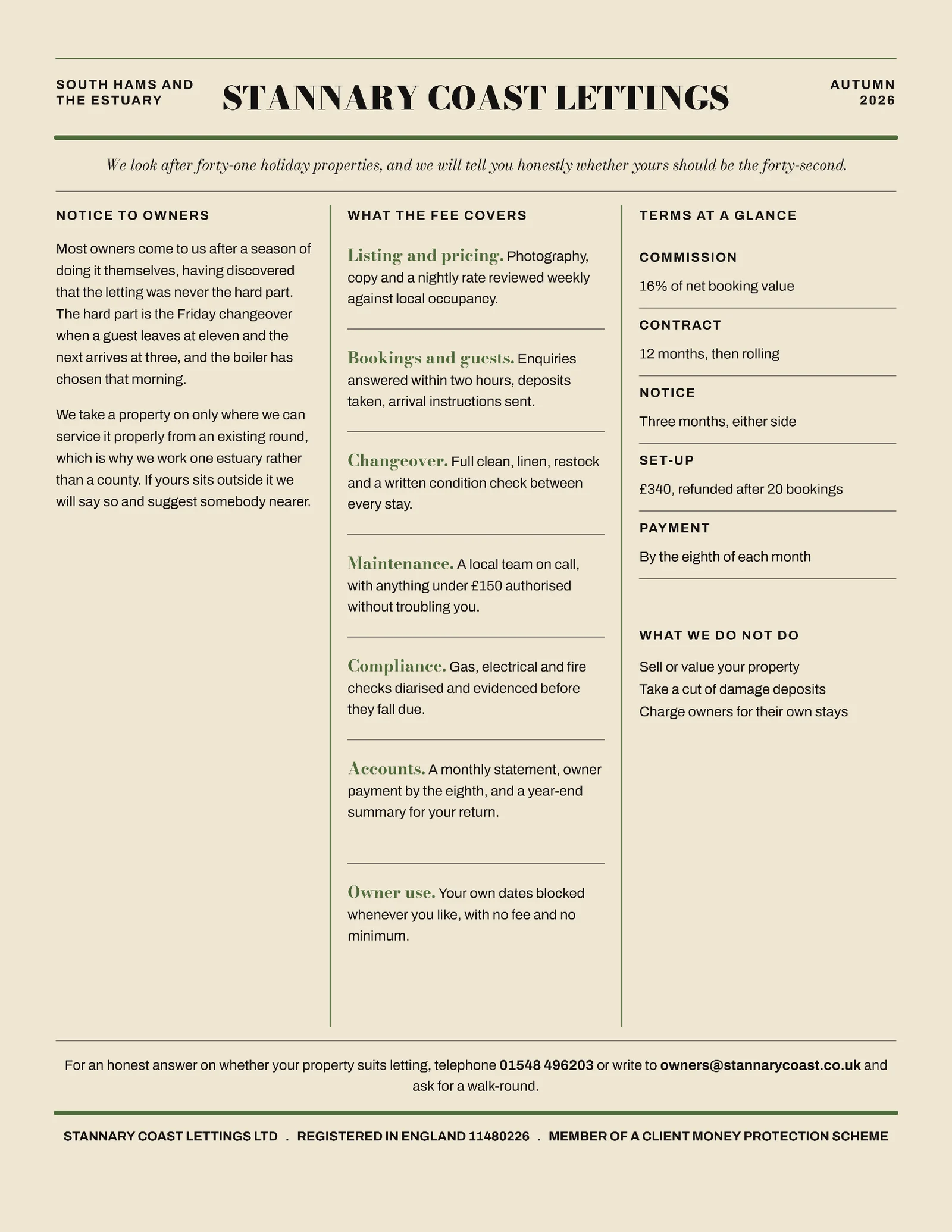 Holiday Let Management Service Flyer — Letter Flyer template