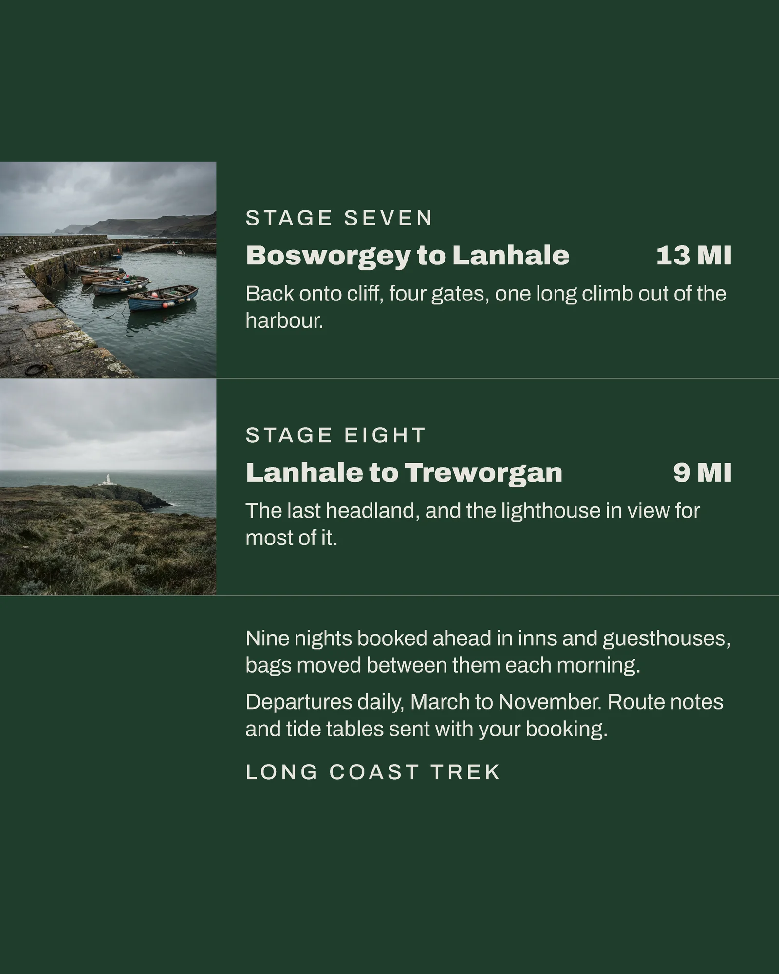 Self-Guided Coast Path Trek Stages Instagram Carousel — 4-panel Instagram carousel carousel template, page 4 of 4