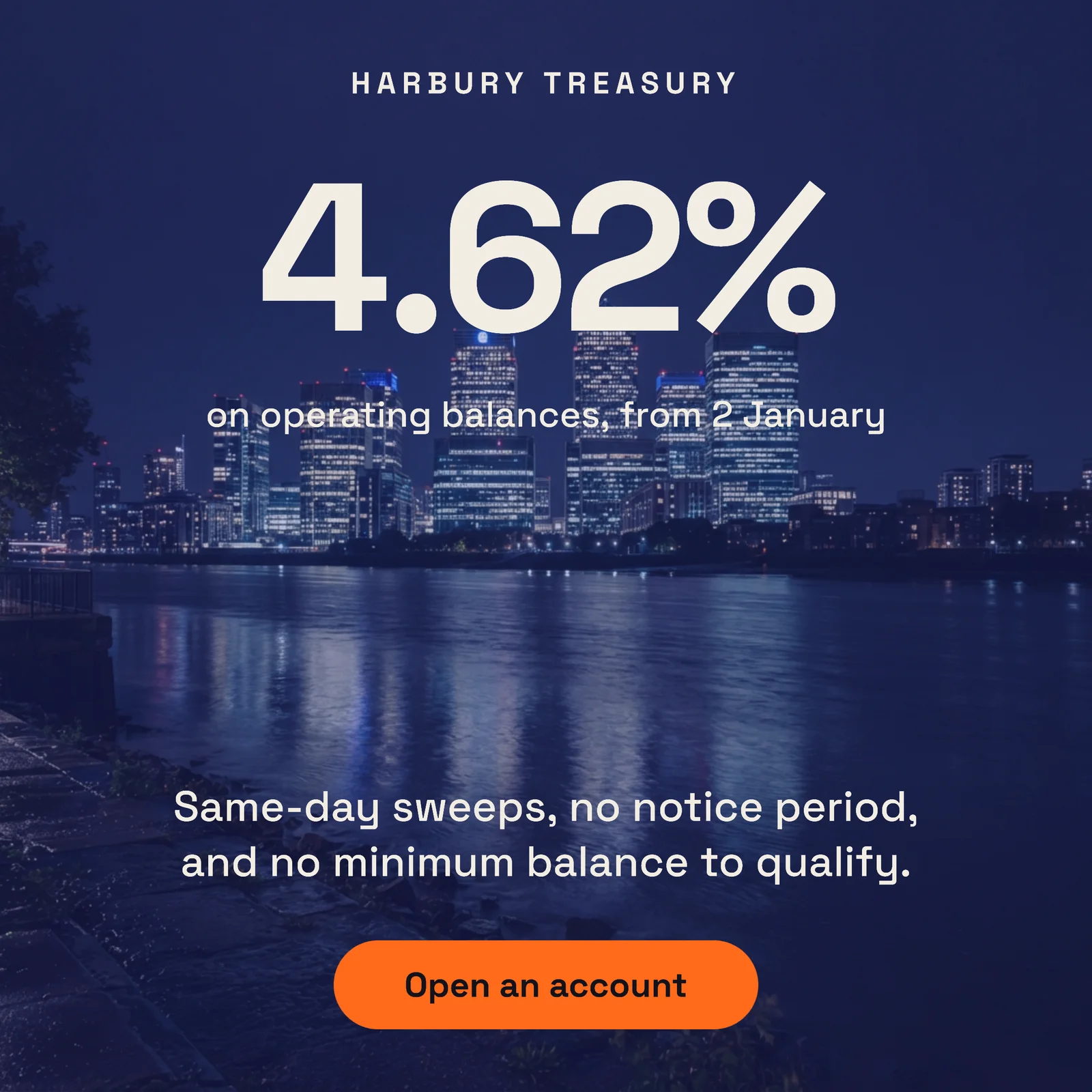 January Rate River Fintech LinkedIn Ad — 1:1 LinkedIn ad template