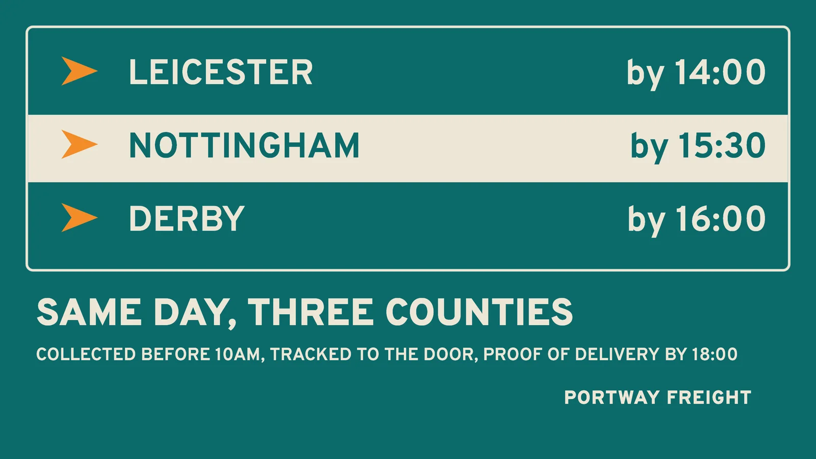 Same Day Three Counties Freight YouTube Ad — 16:9 YouTube ad template