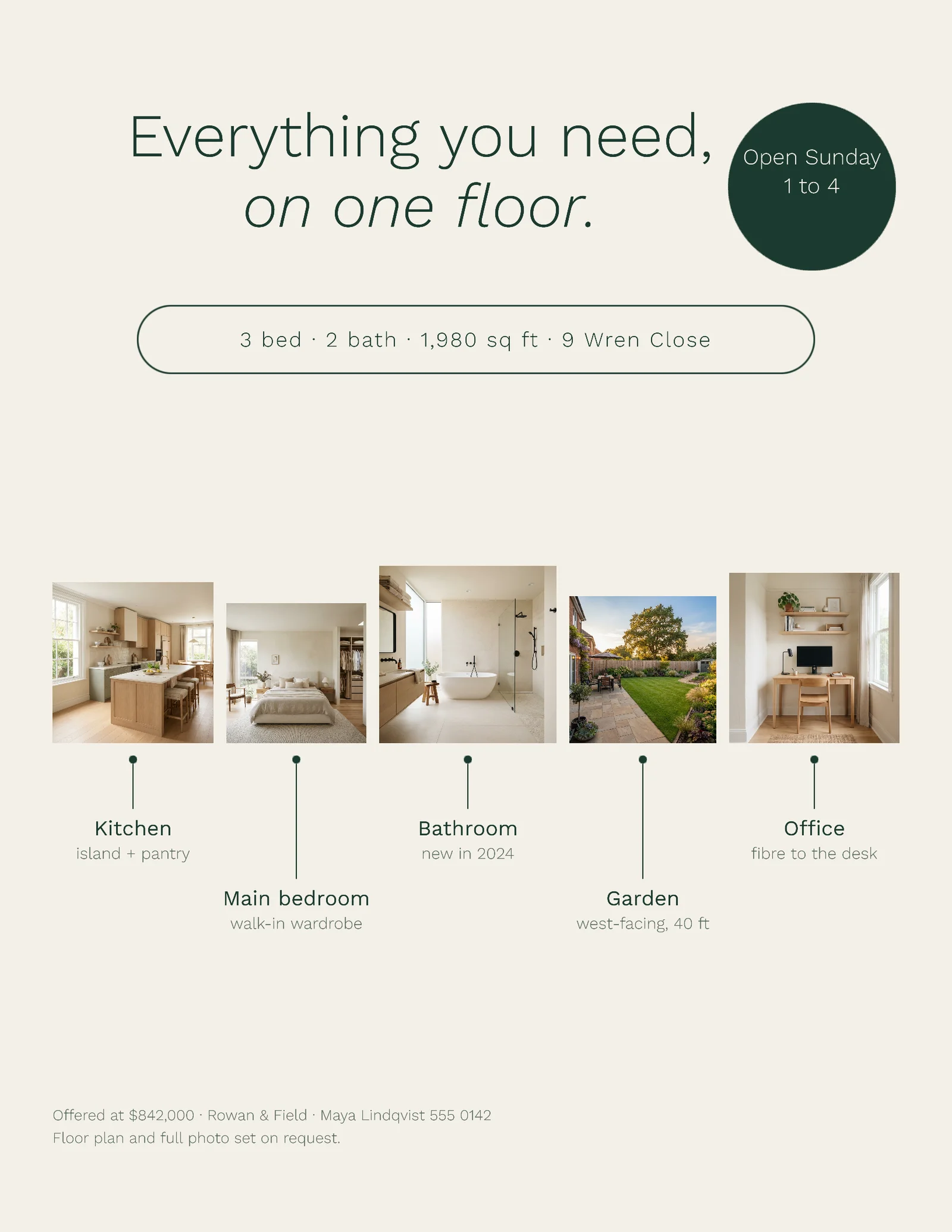 Annotated Room Lineup Open House Flyer — Letter Flyer template