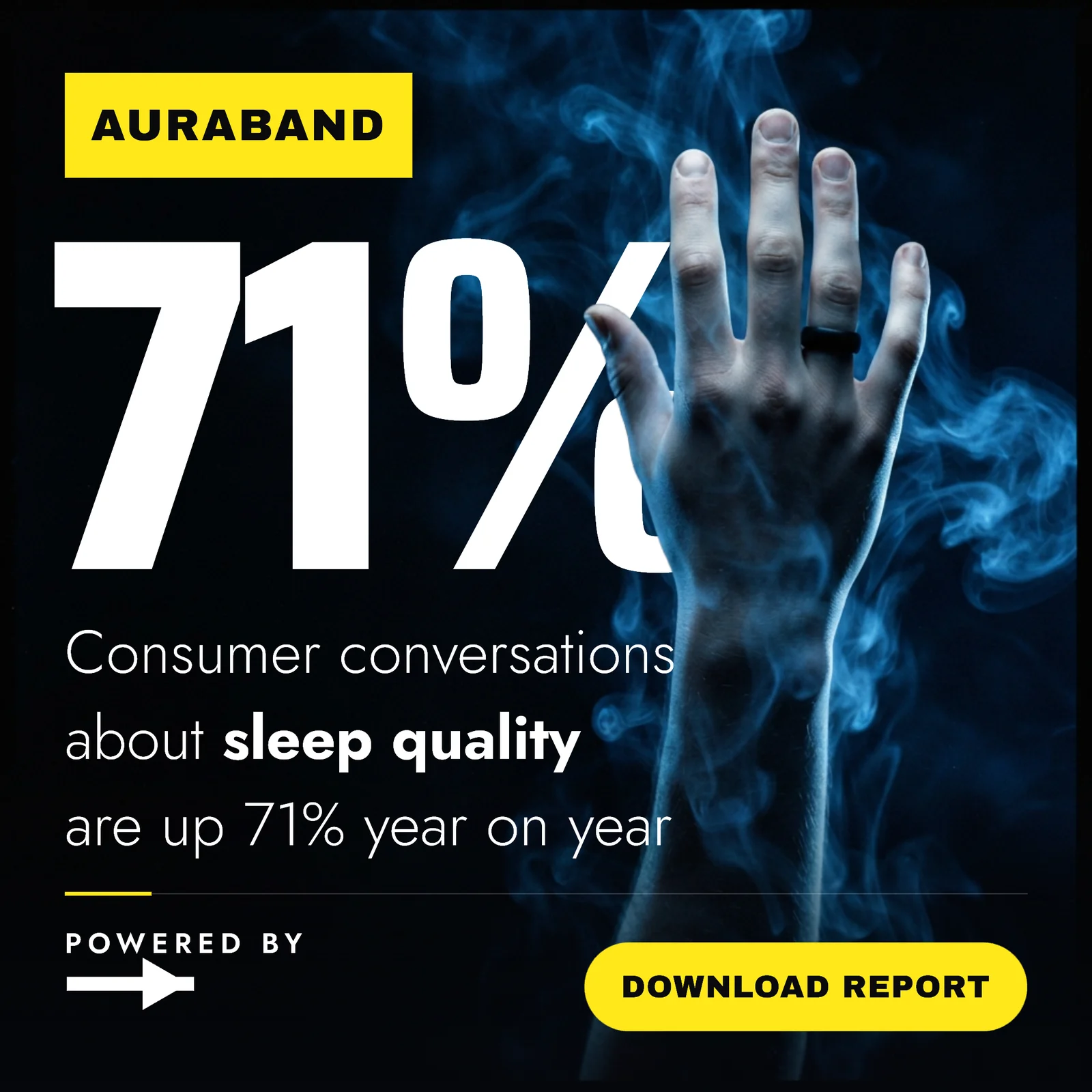 Giant stat in photo — 1:1 Instagram ad template