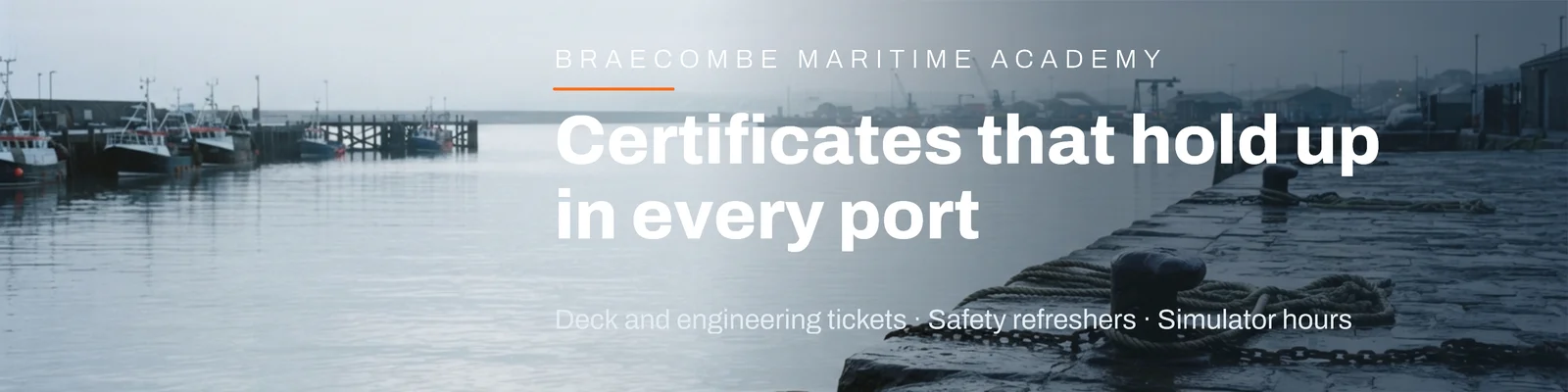 Harbour Full Bleed Maritime Academy LinkedIn Banner — 4:1 LinkedIn banner template