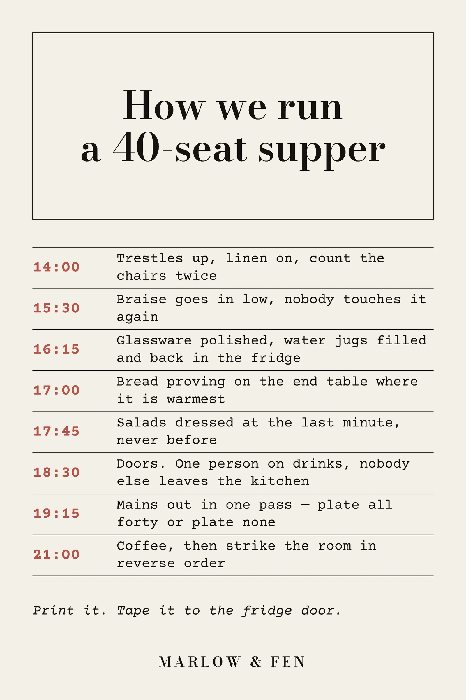 Long Table Supper Run Sheet Pinterest Pin — 2:3 Pinterest pin template