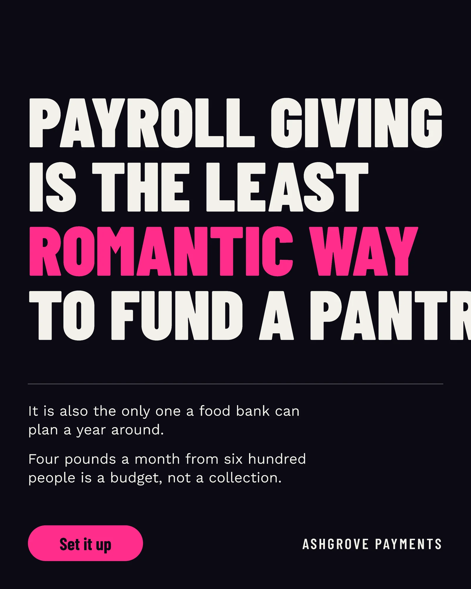 Payroll Giving Pantry LinkedIn Ad — 4:5 LinkedIn ad template