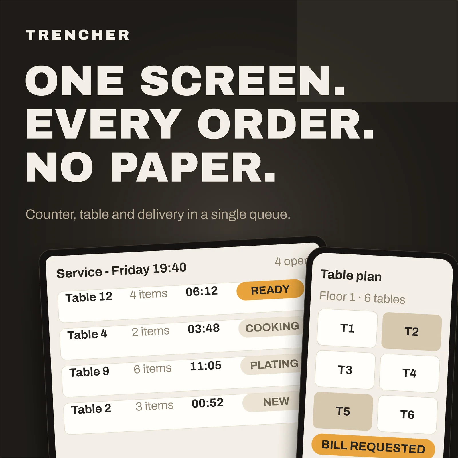 Charcoal device pair — 1:1 Instagram ad template