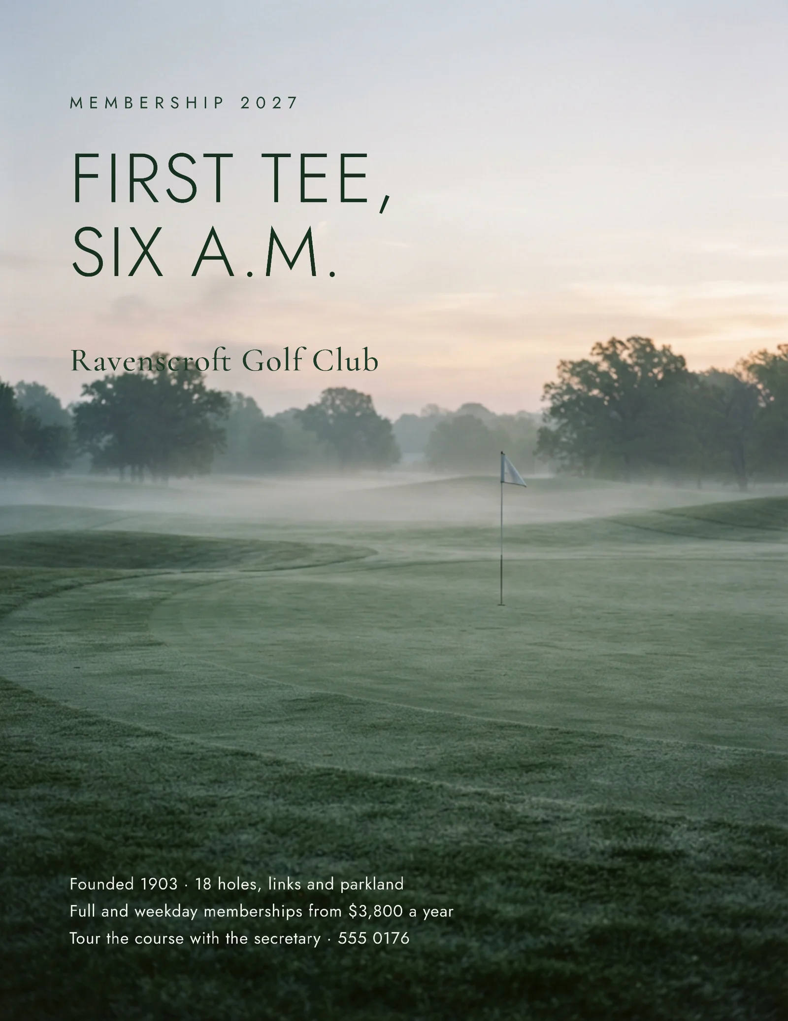 Quiet Fairway Golf Membership Flyer — Letter Flyer template