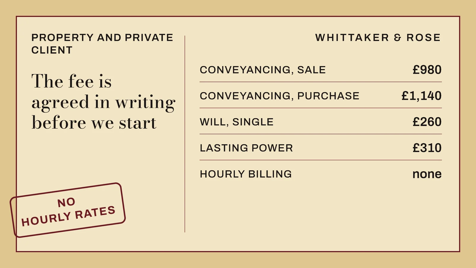 Fixed Fee Written First Solicitors YouTube Ad — 16:9 YouTube ad template