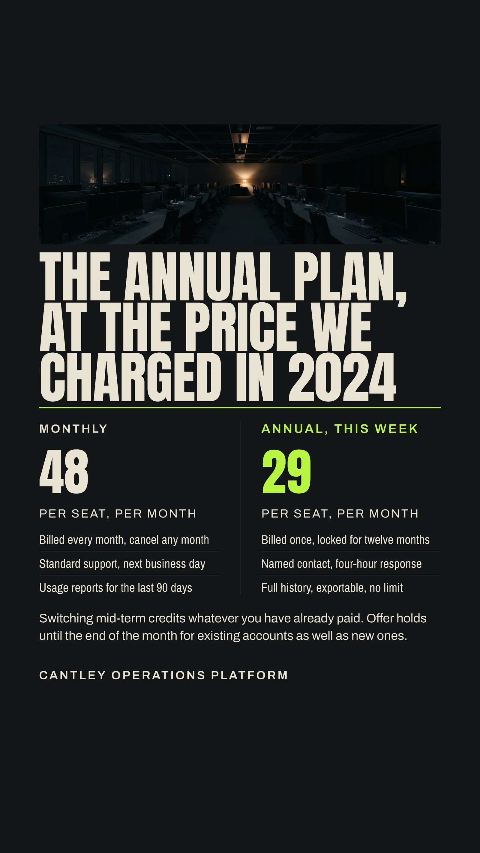 Graphite Two Column Compare Operations Platform Black Friday Annual Instagram Story — 9:16 Instagram story template