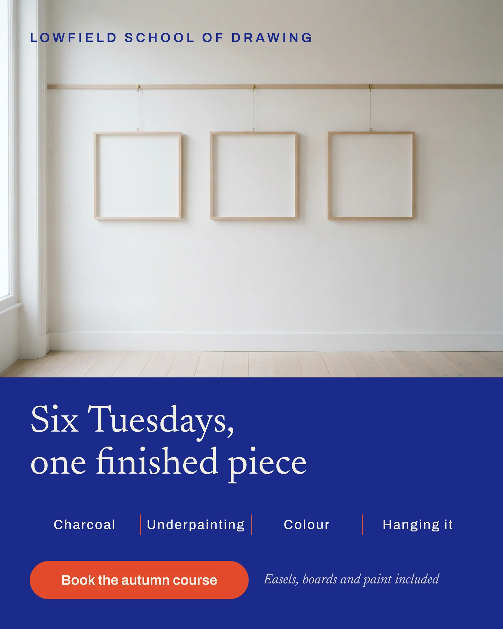 Plaster Gallery Hang Photo Art Short Course Facebook Ad — 4:5 Facebook ad template