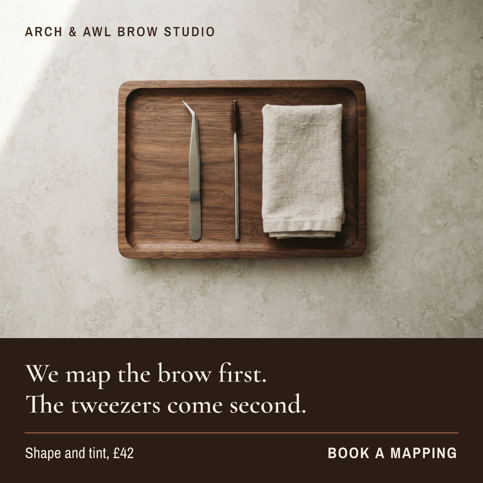 Tool Still Life Brow Studio Instagram Ad — 1:1 Instagram ad template