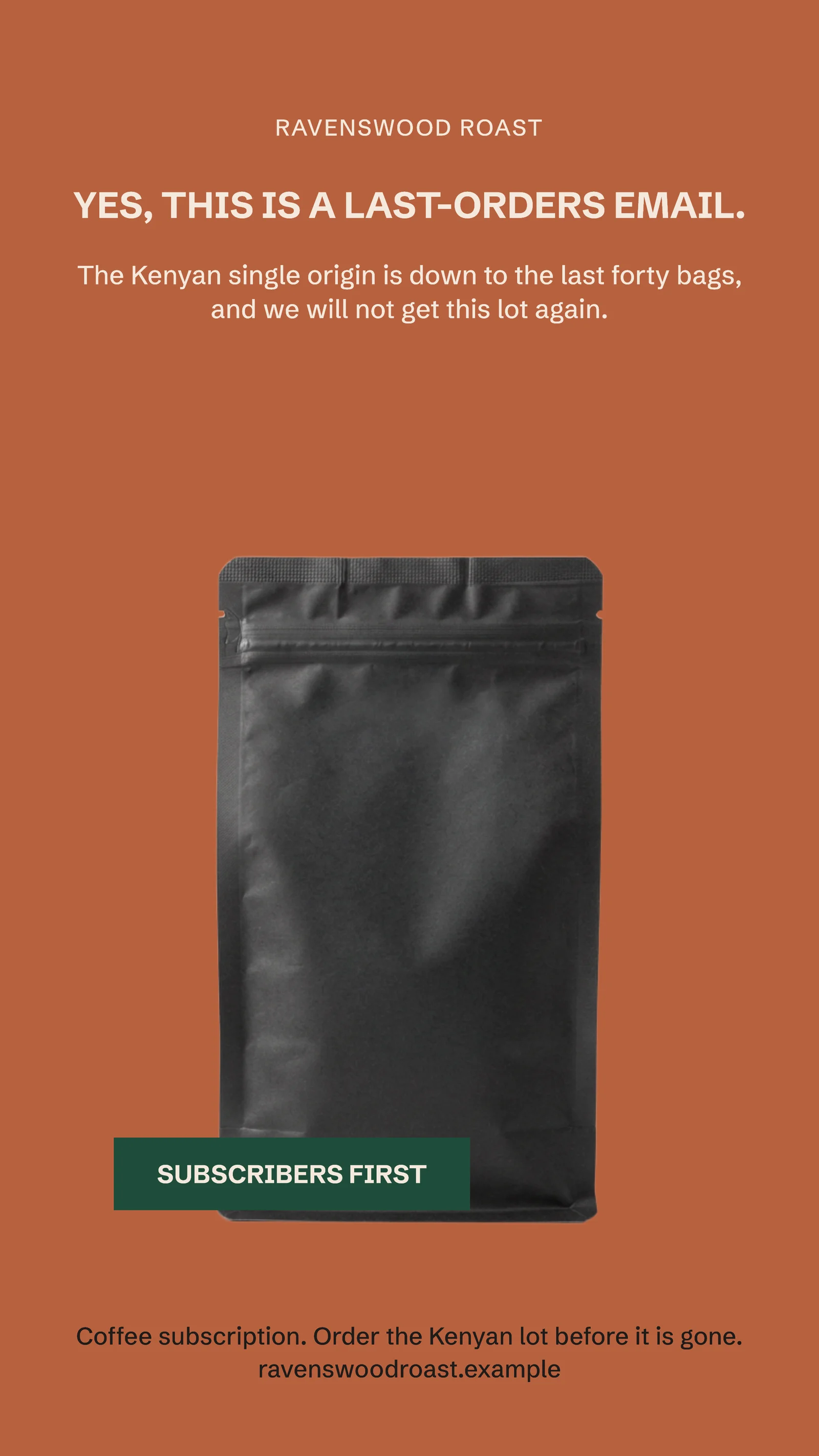 Terracotta last orders — 9:16 Instagram ad template