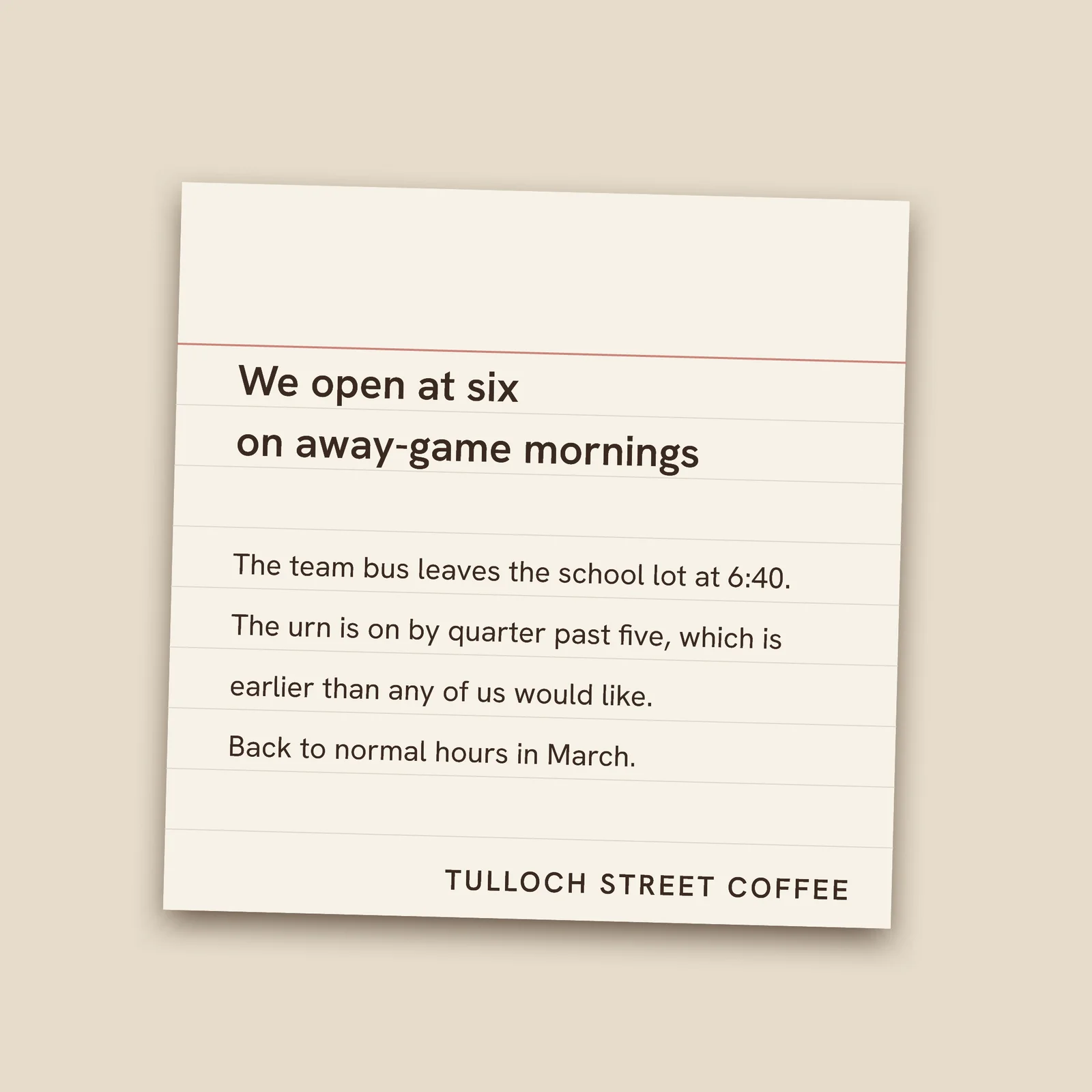 Basketball Early Opening Cafe Instagram Post — 1:1 Instagram post template