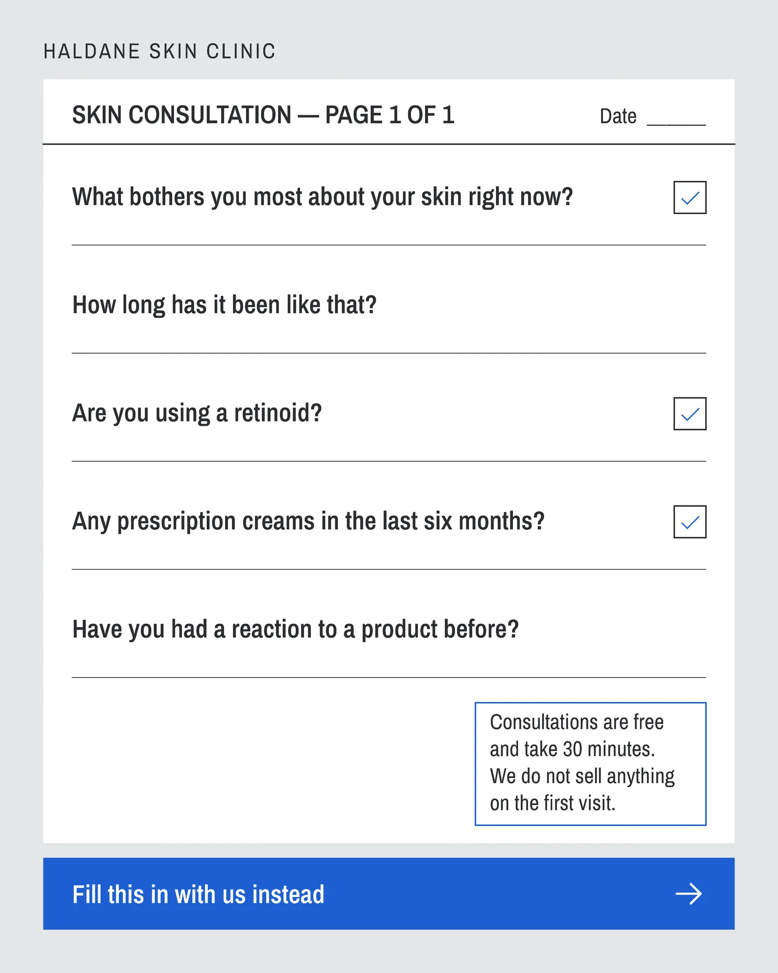 Pearl Consultation Form Skin Clinic Patch Facebook Ad — 4:5 Facebook ad template