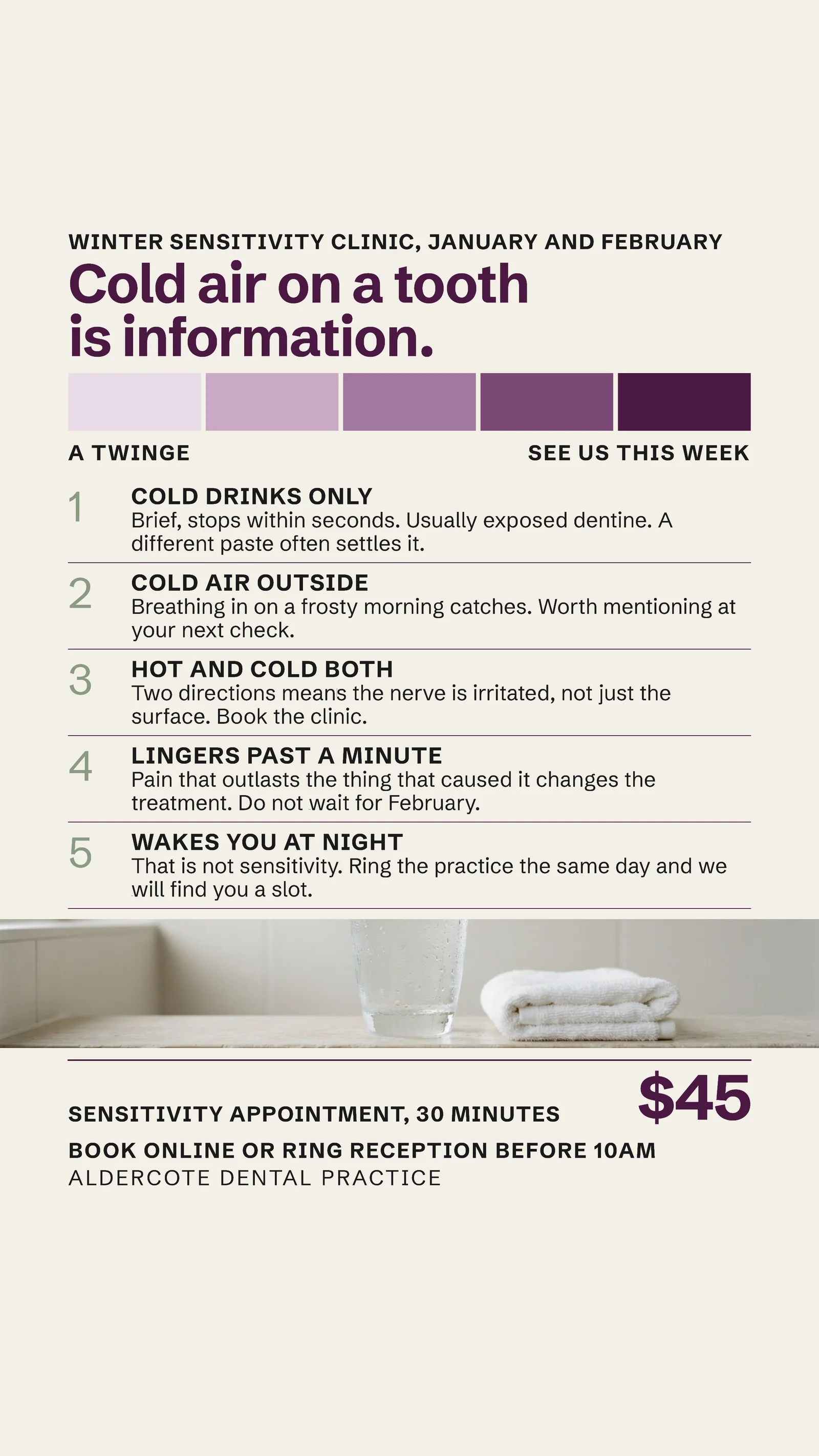 Bone Plum Five Step Scale Dental Winter Sensitivity Facebook Story — 9:16 Facebook story template
