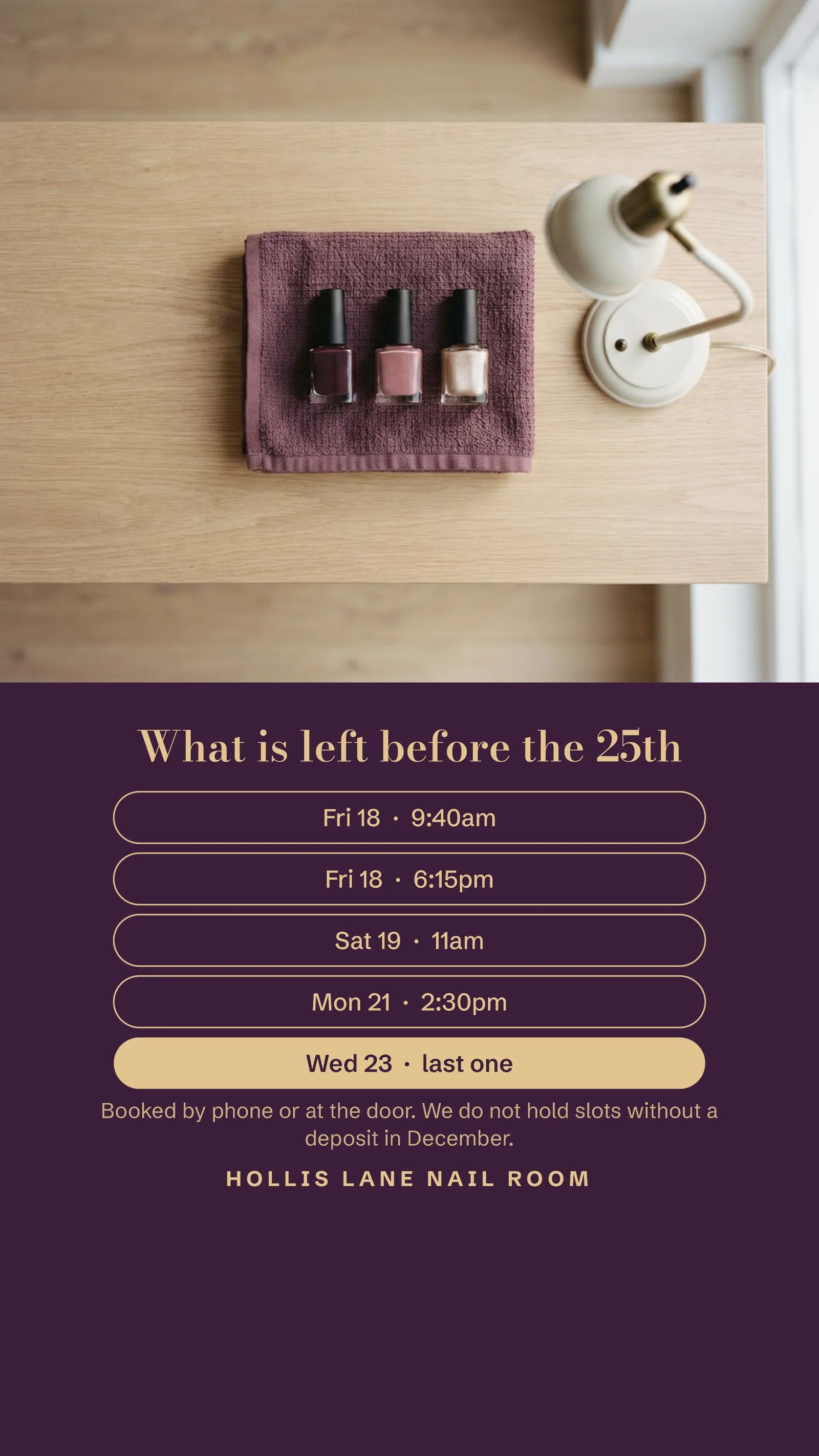 Party Season Slots Nail Salon Facebook Story — 9:16 Facebook story template