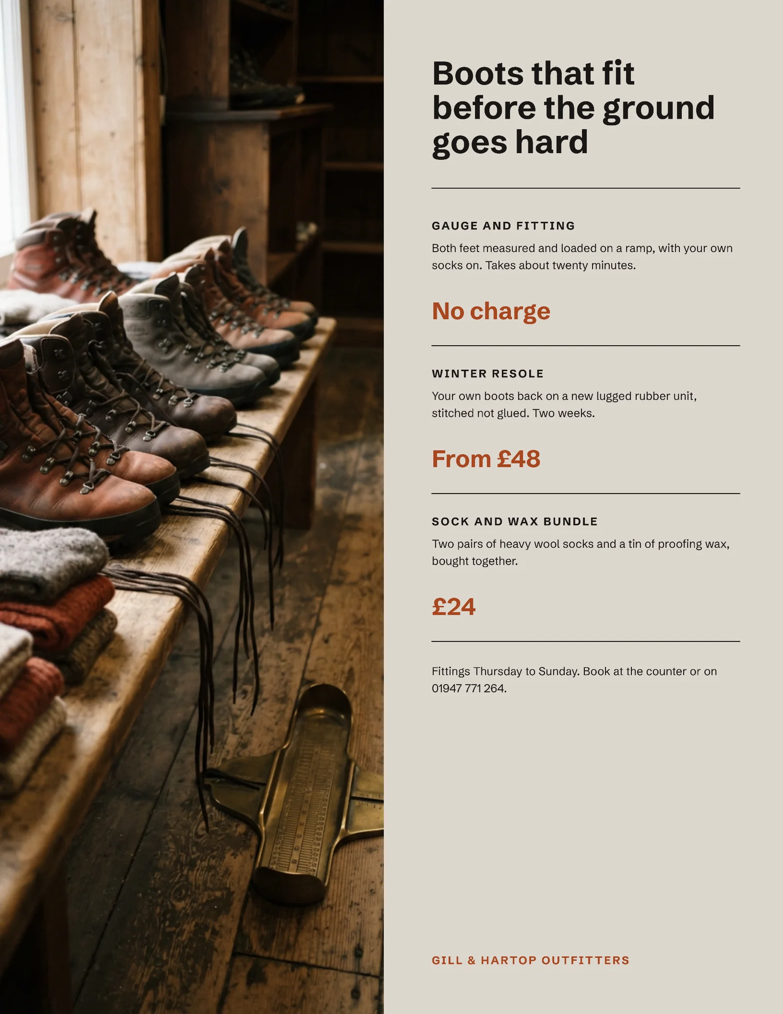 Outdoor Shop Winter Boot Fitting Flyer — Letter Flyer template