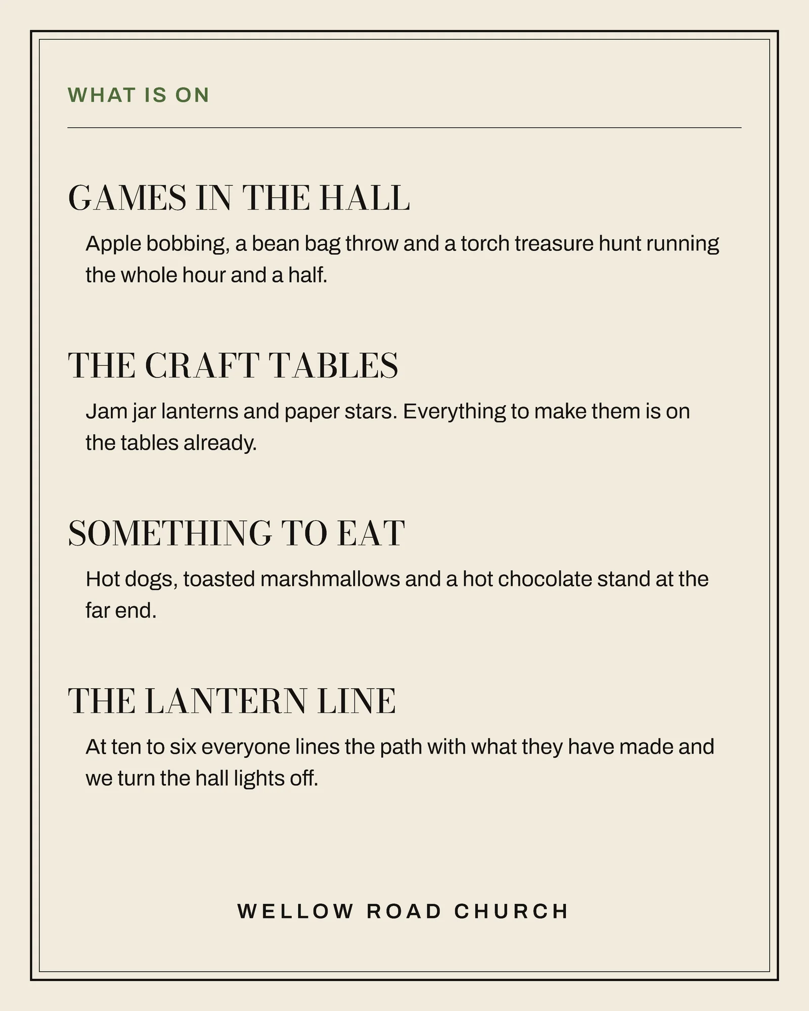 Bone Window Card Parish Light Party Facebook Carousel — 4-panel Facebook carousel carousel template, page 2 of 4