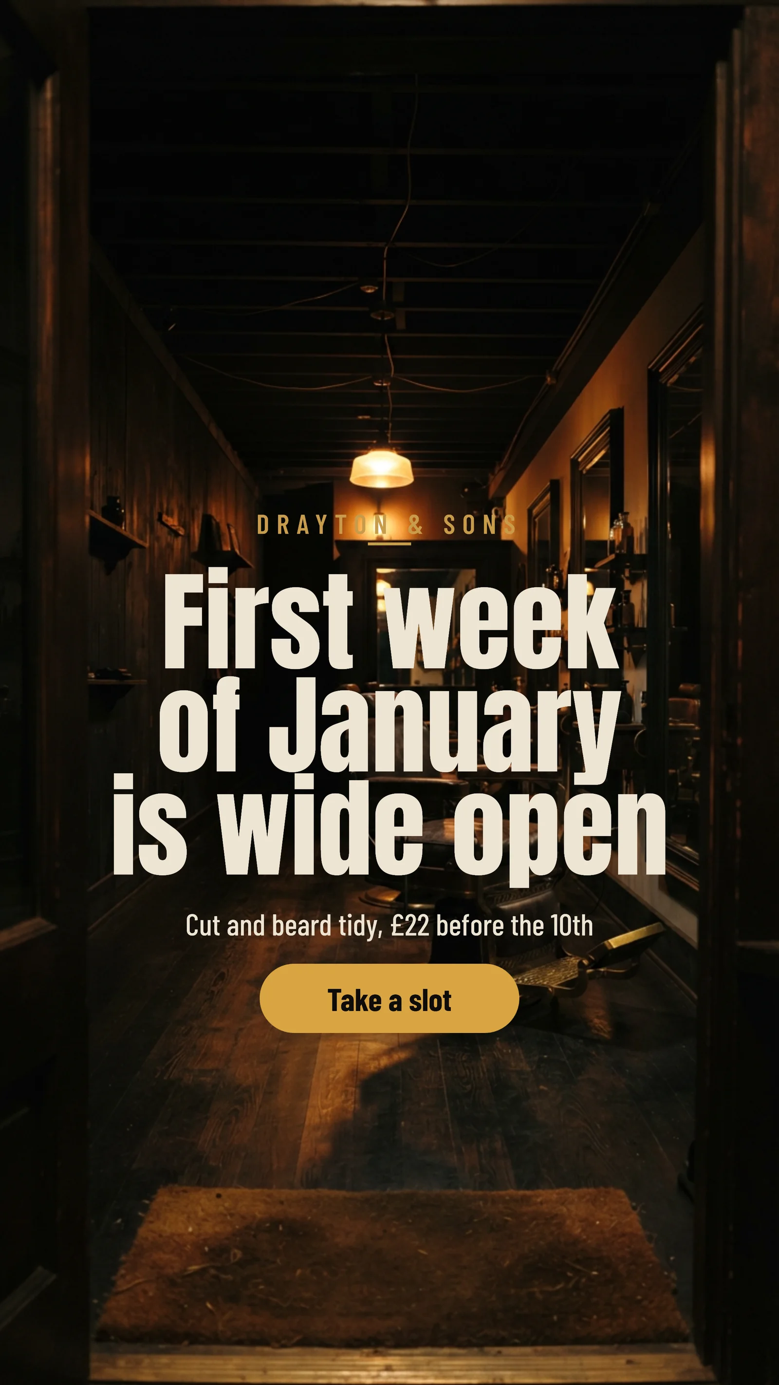 January Chairs Barbershop Instagram Story — 9:16 Instagram story template